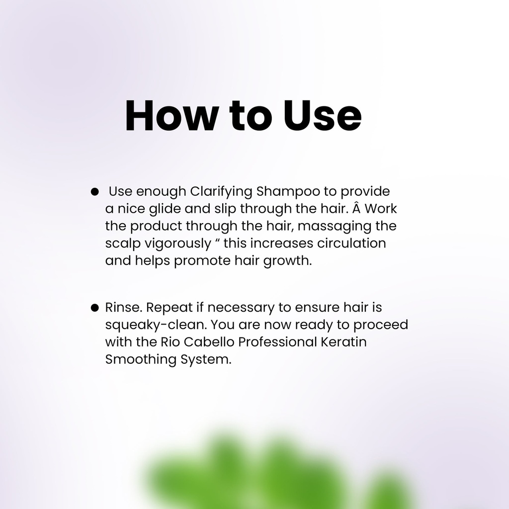 RIO CABELLO ® Professional Care - Step 1 Clarifying Shampoo Pre-Treatment (32 fl oz)